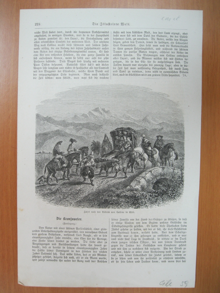 Camino a las Termas de Colina (Chile, América del sur), 1859.